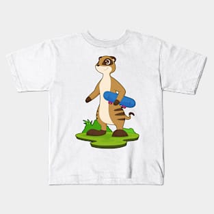 Meerkat Skater Skateboard Kids T-Shirt